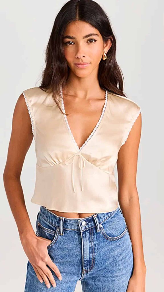 reformation lace top