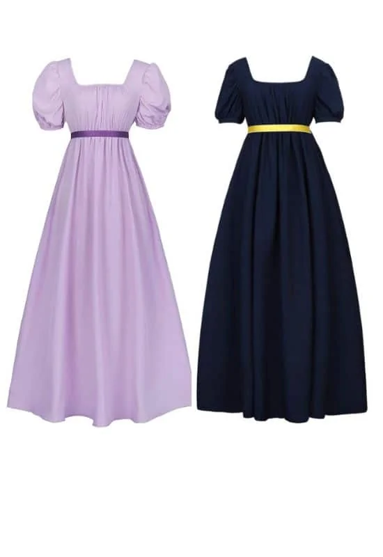 5what-to-wear-to-Bridgerton-experience- puffy empire waist dress
